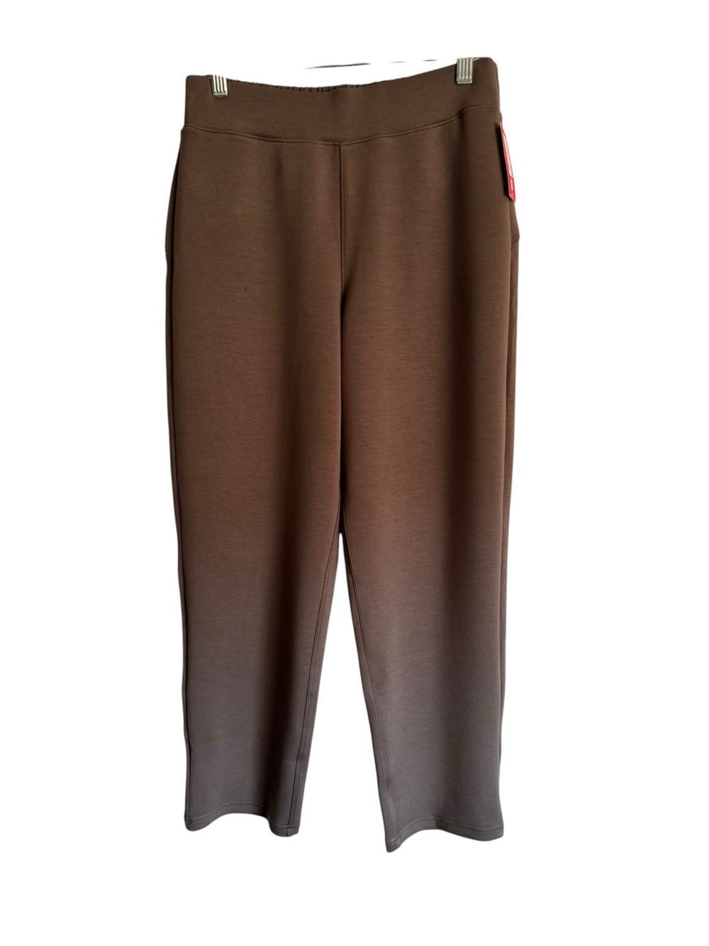 SPANX Pants Air Essentials Stretch Slim Straight Leg 21793Q Mineral Brown Medium